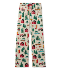 Little Blue House by Hatley Women's Jersey Pajama Pants Christmas Tree Farm