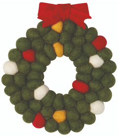 image of Jubilee By Danica Felt Wool Trivet Wreath with sku:334818