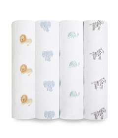 Aden + Anais Organic Swaddles Pack Animal Kingdom
