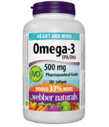 Webber Naturals Omega-3, 500 mg (EPA 300/ DHA 200)