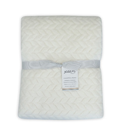 Juddlies Jacquard Flannel Blanket Cream
