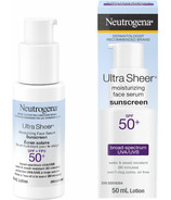 Neutrogena sérum solaire hydratant ultra transparent pour le visage FPS 50+
