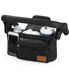 Momcozy Stroller Organizer All in One Cup Holder and Pet Strollers Black