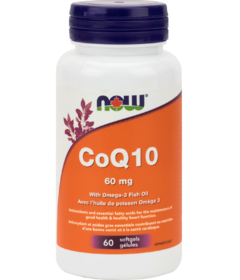 NOW Foods CoQ10 with Lecithin and Fish Oil Softgels 60mg