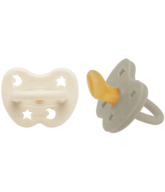 Hevea Natural Rubber Pacifier Othodontic Oatmeal & Milky White