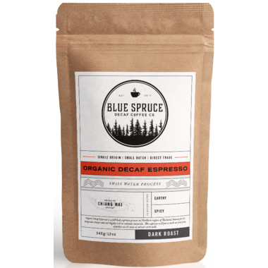 Blue Spruce Decaf Coffee Co. Organic Decaf Espresso Blue Spruce Decaf Coffee Co. Organic Decaf Espresso