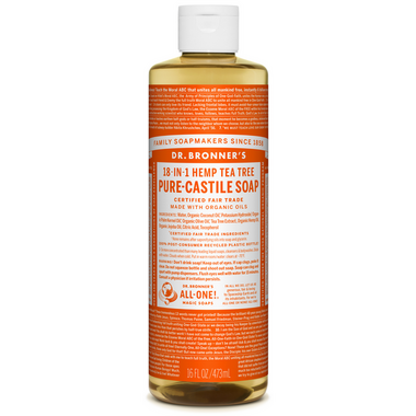 Dr. Bronner\'s Organic Pure Castile Liquid Soap Tea Tree 16 Oz Dr. Bronner\'s Organic Pure Castile Liquid Soap Tea Tree 16 Oz
