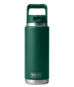 YETI Rambler Straw Bottle Black Forest Green