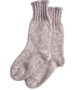 Chaussettes du dimanche en laine Okayok Rose Crème