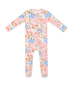 Copper Pearl Bamboo Zip-Up Footie Penelope