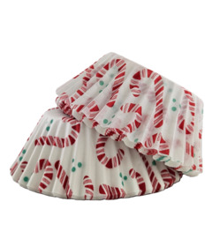 Fox Run Candy Cane Cupcake & Muffin Liners