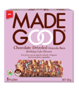 MadeGood Barres de granola recouvertes de chocolat, saveur gâteau d'anniversaire