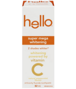 Hello Super Mega Whitening Toothpaste with Fluoride Peppermint