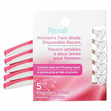 Rexall Women's Comfort Grip Twin Blade Disposable Razors