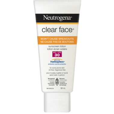 neutrogena sunscreen clear face