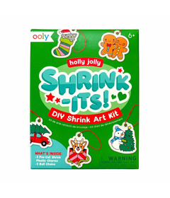 Ooly Mini Shrink-Its! D.I.Y. Shrink Art Kit Holly Jolly