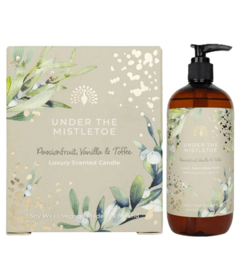 The English Soap Company Candle+Hand & Body Wash Under the Mistletoe Bundle