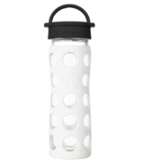 Lifefactory Bouteille d'eau en verre blanc optique