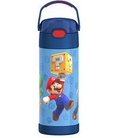 Thermos Stainless Steel FUNtainer Water Bottle with Straw Mario