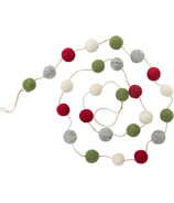 Silver Tree Felt Balls Garland