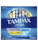 Tampax Pearl Tampons Light/Regular Absorbency with LeakGuard Braid