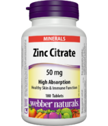 Webber Naturals Zinc Citrate Tablets