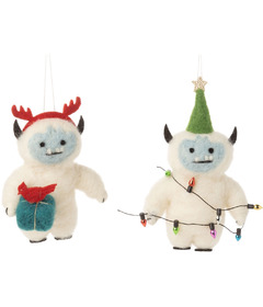 image of Silver Tree Felt Ornament Yeti  with sku:281069