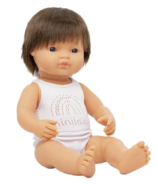 Miniland Boy Doll with Brown hair