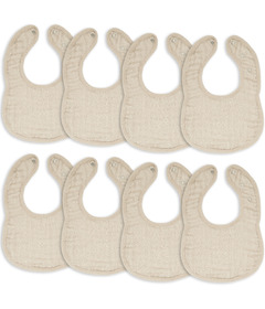 Comfy Cubs Muslin Bibs Pack Sand