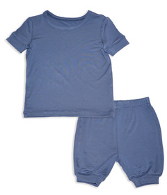 Silkberry Baby Bamboo Short Sleeve and Shorts Pajama Set Galactic Blue