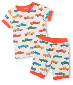 Hatley Bamboo Short Pajama Set Trucks