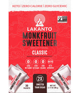 Lakanto Monkfruit Sweetener with Erythritol Classic Packets