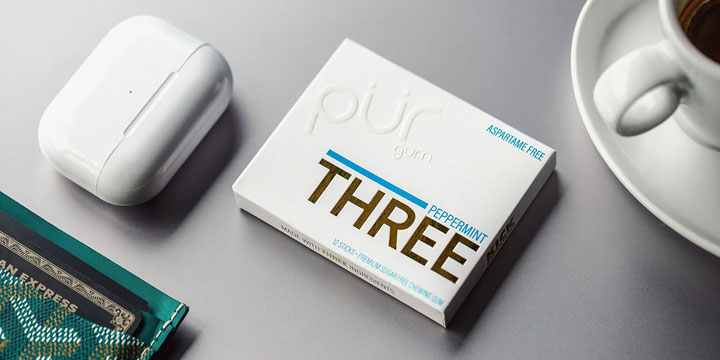 three chewing gum product