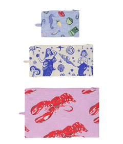 image of BAGGU Flat Pouch Set Sea Creatures with sku:320348