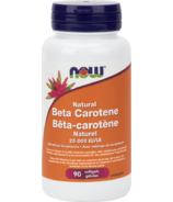 Bêta-carotène naturel de NOW Foods, 25 000 UI, gélules.