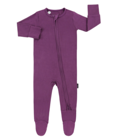 Belan.J Footed Zipper Sleeper Deep Plum