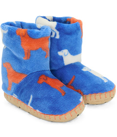 Hatley Dog Silhouette Fleece Slippers