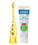 Brosse à dents du Dr Brown de bébé à tout-petit avec girafe de dentifrice