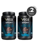 Lot de 2 paquets de protéines Vega Sport saveur chocolat