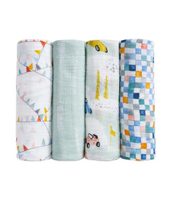 Aden + Anais Swaddle Muslin Vintage Cars Rally