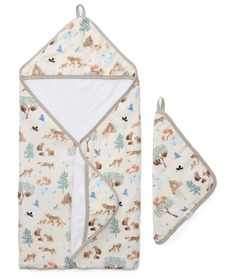 Loulou Lollipop Muslin Hooded Towel Set Llama Adventures
