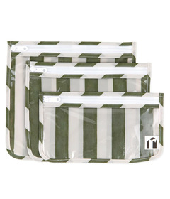 Roamio by Bumkins Clear Travel Bag Set Clubhouse Stripe