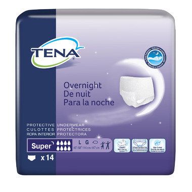 Tena Incontinence Underwear for Overnight, Unisex, Large, 11 Count :  : Health & Personal Care