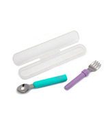 Melii Detachable Stainless Steel Spoon & Fork Blue & Purple