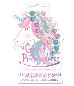 Great Pretenders Rhinestone Royalty Stick On Earrings
