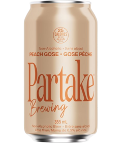 Partake Brewing Non-Alcoholic Beer Peach Gose