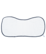 Juddlies Bamboo Burp Cloth White & Lake Blue