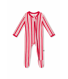 Kyte BABY Zippered Footie Candy Cane Stripe