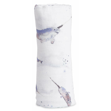 Little Unicorn Cotton Muslin Swaddle Narwhal Little Unicorn Cotton Muslin Swaddle Narwhal
