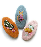 Baby Wisp Embroidered Large Snap Hair Clips Socal